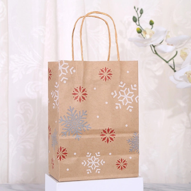 Christmas Tree Socks Gift Bags Snowflake Kraft Paper Daily Use|Holiday Gift Packaging