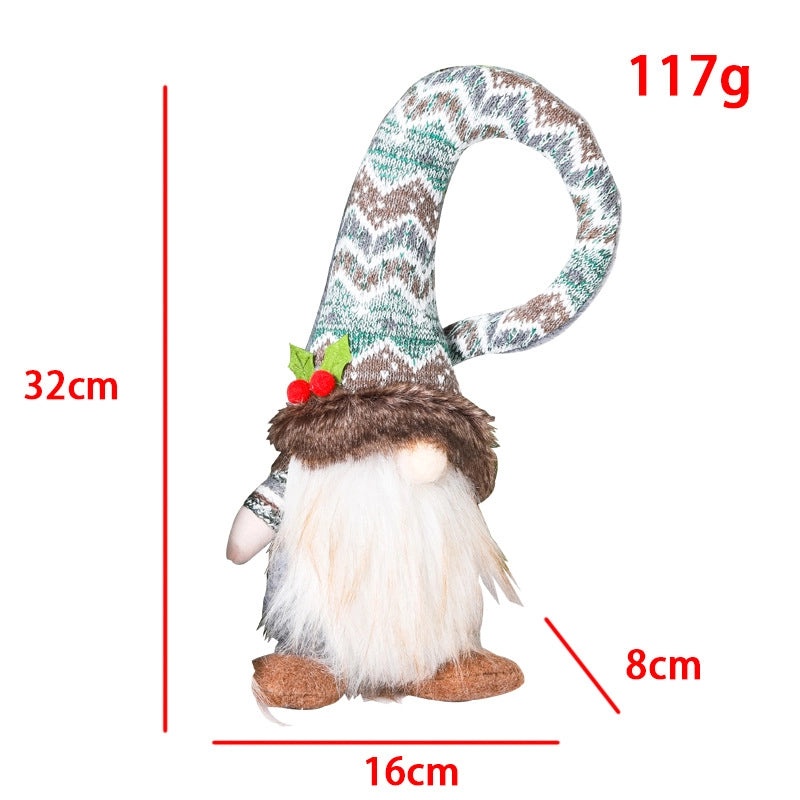 Christmas Faceless Doll with Bent Hat Curtain Tieback Button | Home Decor Accessories