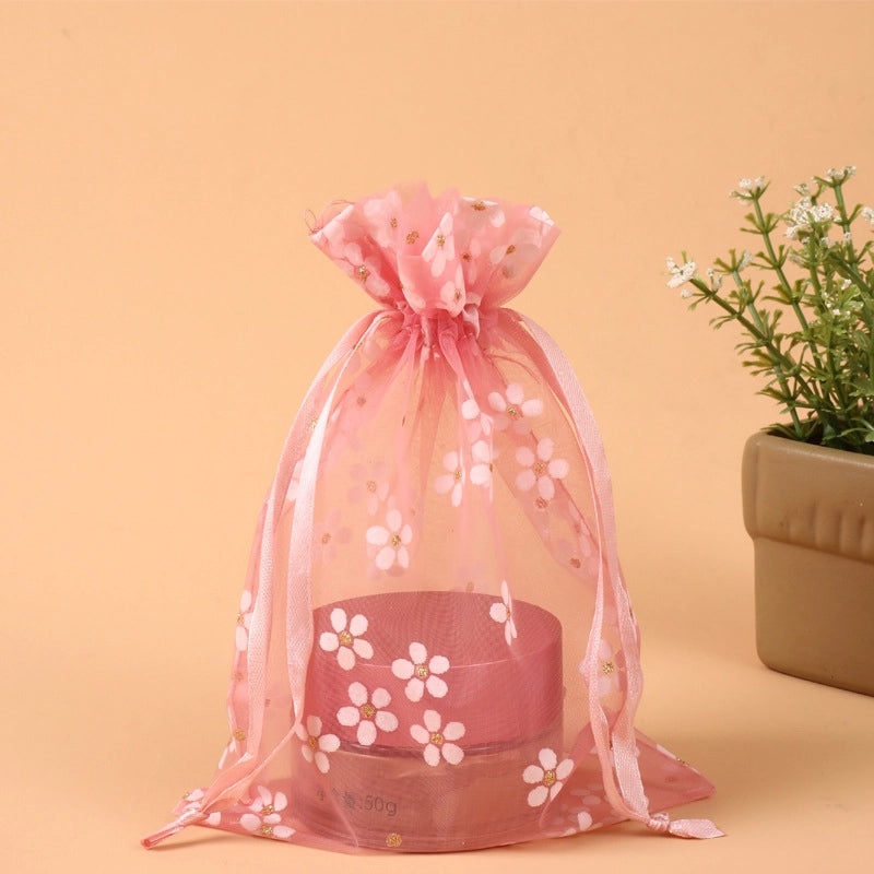 20 Pieces Elegant Organza Flower Gift Bags for Wedding Party Favor | Party Supplies & Gift Packaging