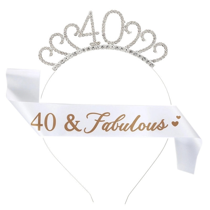 Stylish Alphabet Number Alloy Hair Band with Rhinestone Inlay 1 Set|Hair Accessories