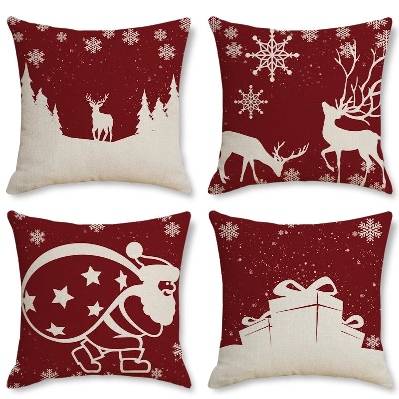 Stylish Elk Print Polyester Pillow Covers | Home Decor Pillows