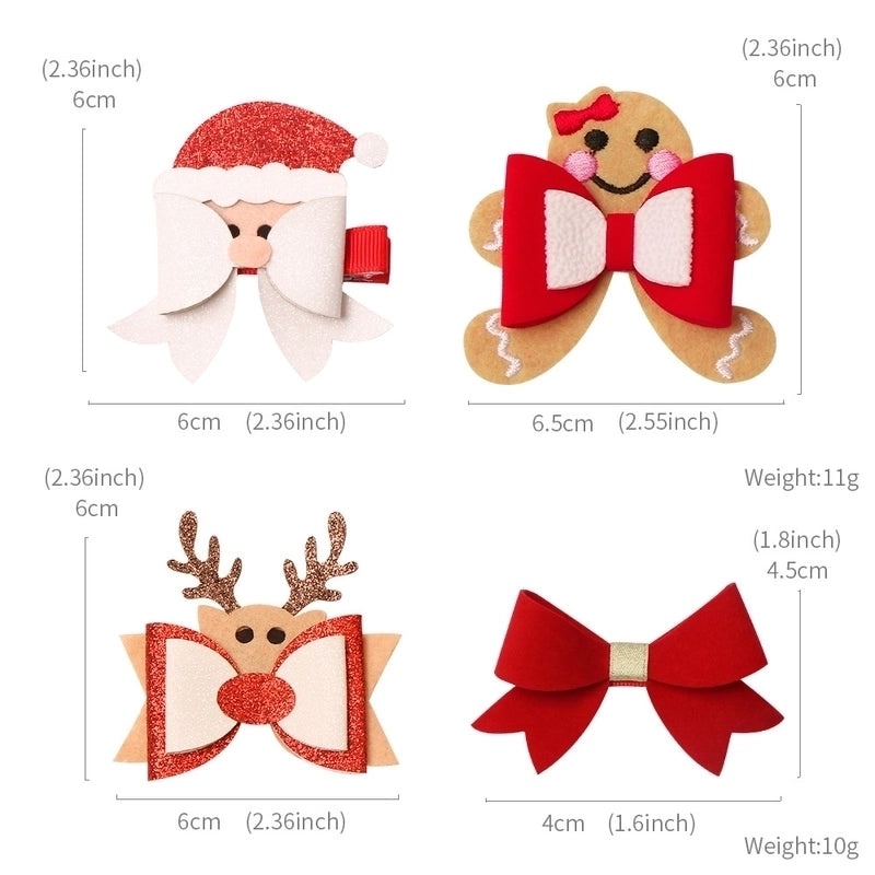 Christmas Cute Bow Knot Hair Clip Party Accessory | Hair Accessories