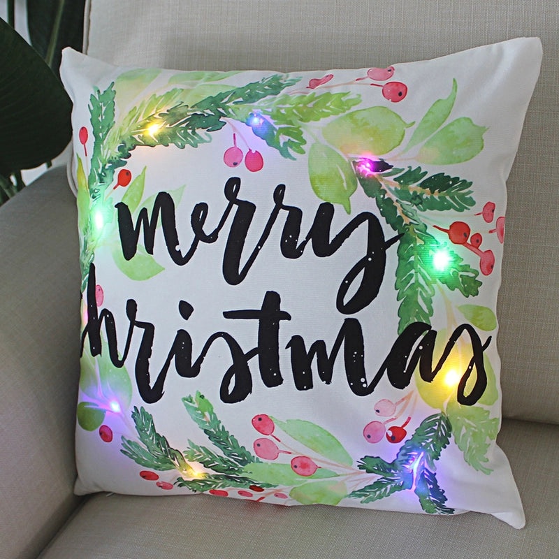 Christmas Luminous Pillow with LED Lights | Home Decor & Festive Accessories
