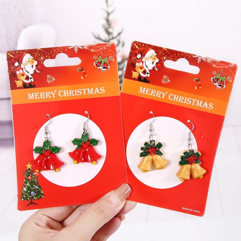 Christmas Holiday Tree Santa Snowman Alloy Plastic Party Earrings|Jewelry & Accessories
