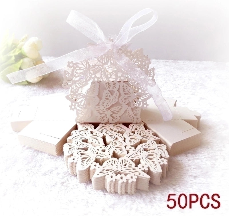 Irised Flower Butterfly Paper Gift Bags|Wedding Accessories