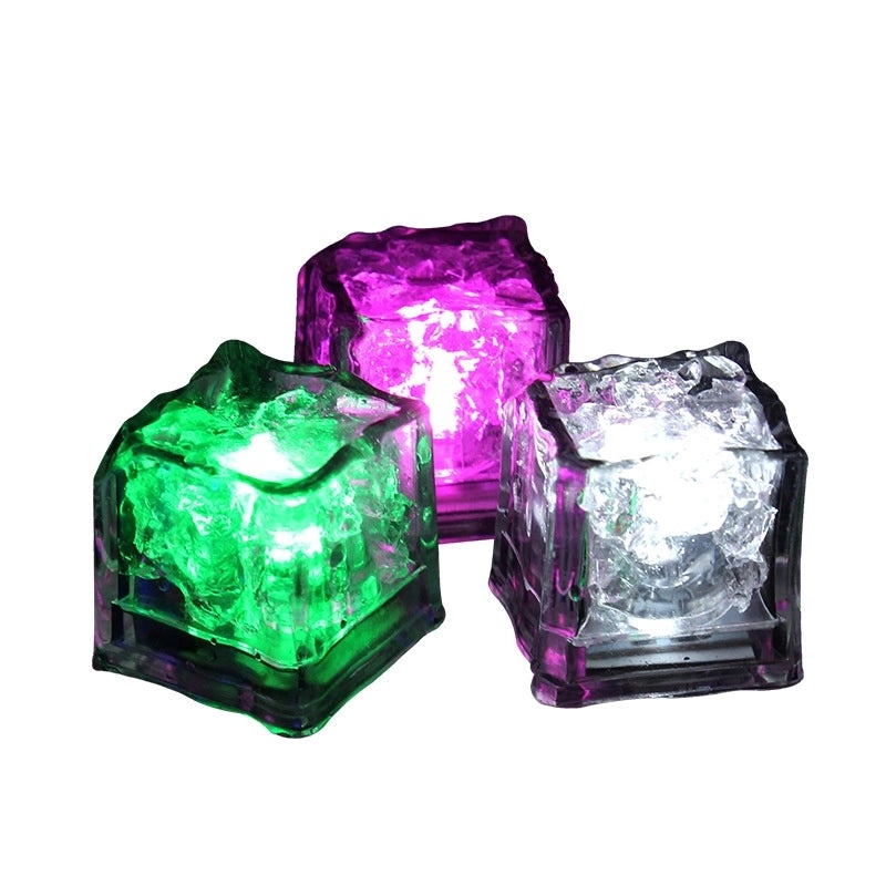 Luminous Ice Cube LED Night Light Colorful Touch Sensor Glowing Water Flashing Lamp|Home Decor Lighting