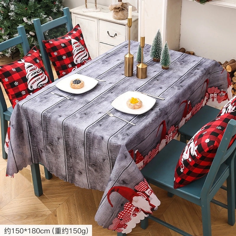 Festive Christmas Elk Tablecloth for Home and Party Decor|Holiday Table Linens
