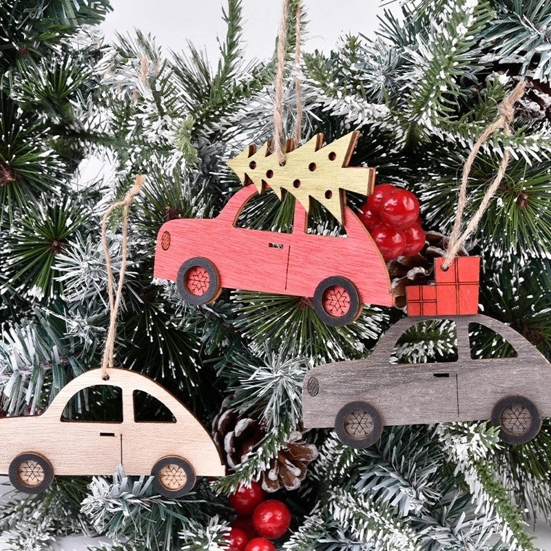 Minimalist Christmas Color Block Wooden Jewelry for Holiday and Daily Wear|Festive Accessories