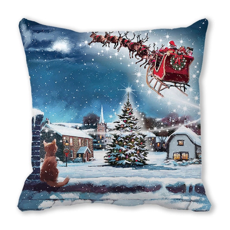 Festive Santa Pillow Covers for Couch Sofa Christmas Home Decor|Home Decor & Pillows