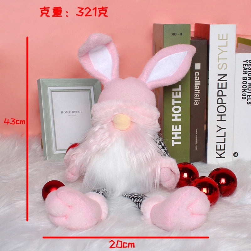 Easter Bunny Doll Cute Long Leg Rabbit Plush Home Decoration Festival Ornament|Home Decor