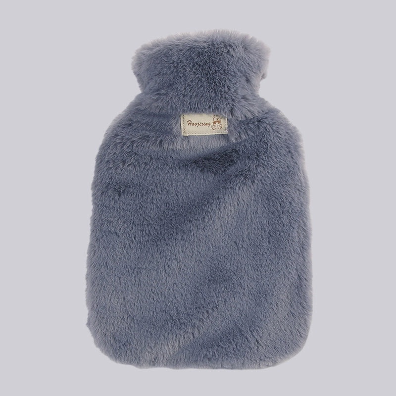 2L Large PVC Hot Water Bag with Imitation Rabbit Wool Flannel Cover, Hand Warmer and Hot Compress | Winter Accessories