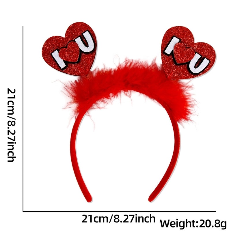 Valentine's Day Heart Shaped Plastic Headband for Party Festival|Accessories & Hair Accessories