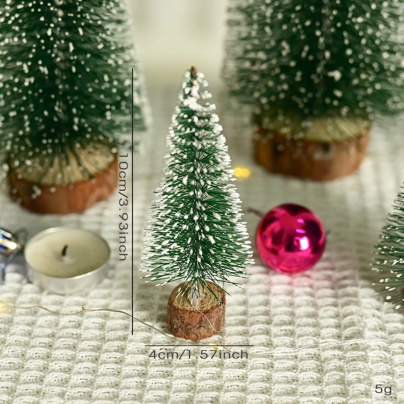 30cm Flocking Christmas Tree Small Household Decoration Xmas Gift Pendulum Ornament|Home Decor