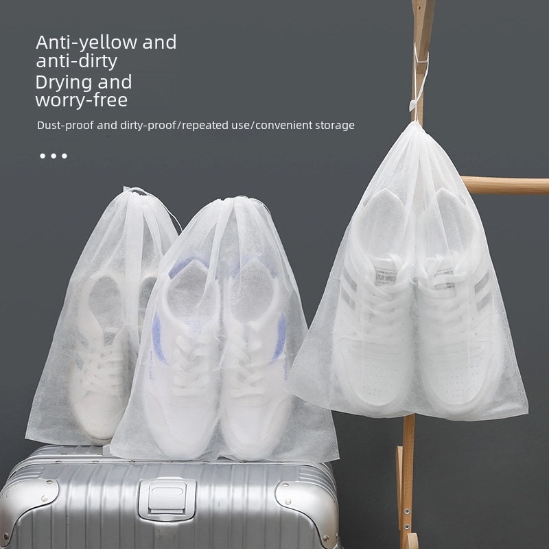 Disposable Non-woven Shoe Drying and Storage Bags White Small Dustproof Shoe Covers for Washing and Drying|Shoe Care & Storage Accessories