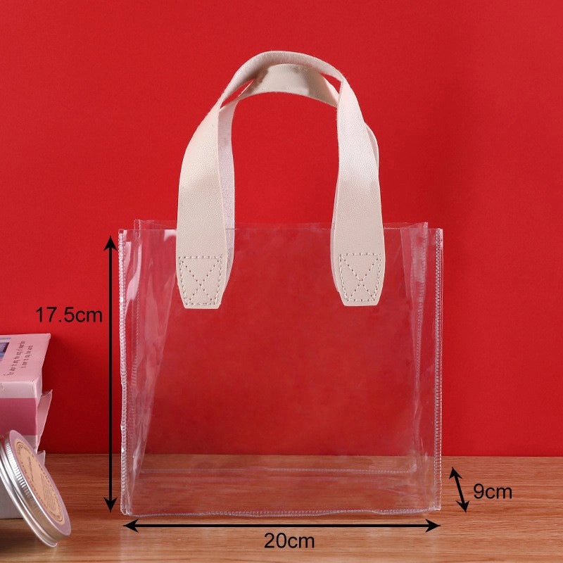 Transparent PVC Gift Bag Handbag High-End Birthday Present Box Elegant Accompanying Gift Bag | Gift Bags & Packaging