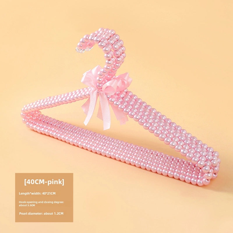 European Pearl Bowknot Children's Clothes Hanger with Pearl Pants Clips|Home & Living > Storage & Organization > Clothes Hangers