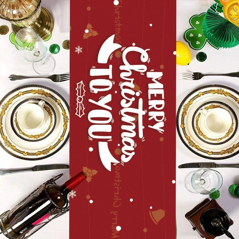 Festive Santa Claus Polyester Tablecloth for Christmas Decor|Home & Kitchen > Table Linens > Tablecloths