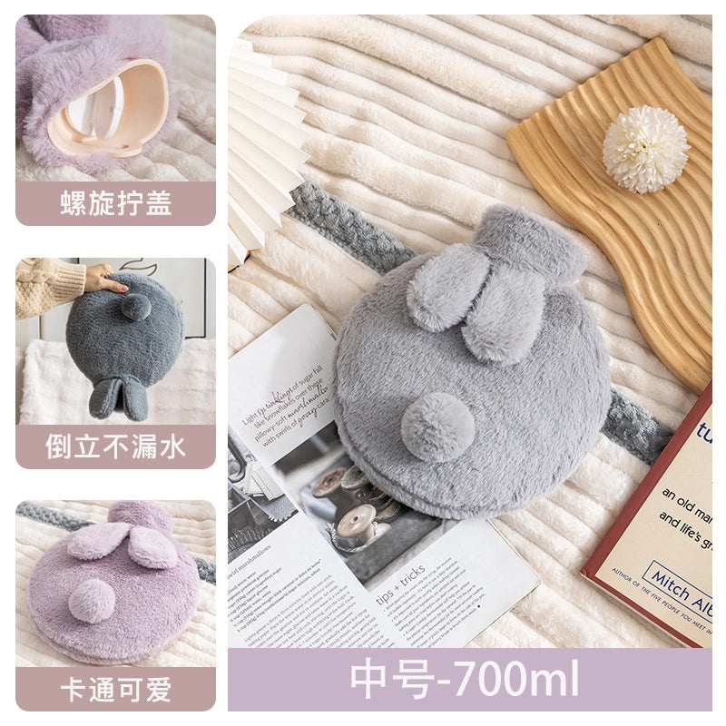 Cute Cartoon Rabbit Plush Hand Warmer with Removable Hot Water Bag | Home & Living Accessories