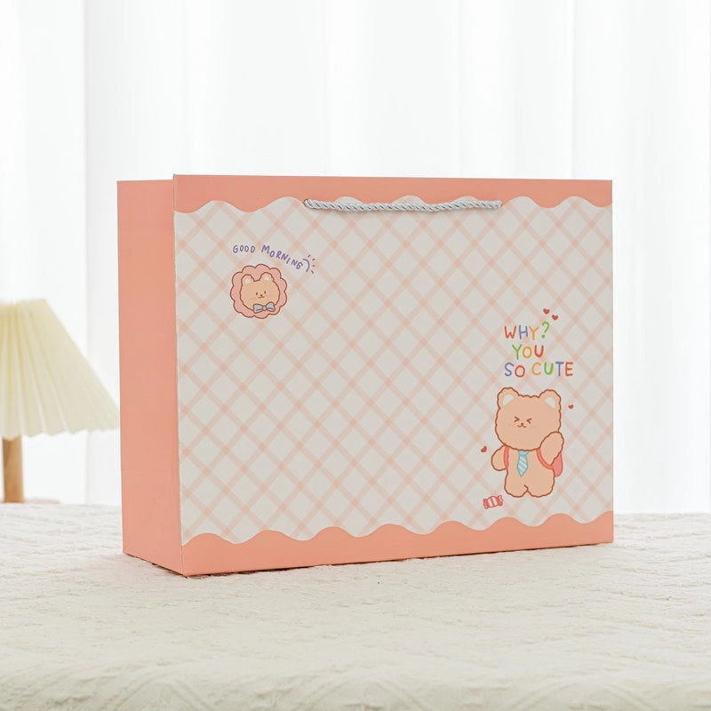 Adorable White Cartoon-Themed Cardboard for Casual Gift Wrapping|Gift Wrapping Supplies