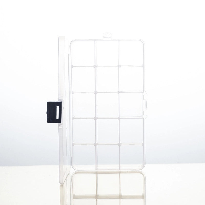 15-Compartment Clear Plastic Jewelry Organizer Box | Jewelry Storage & Organization