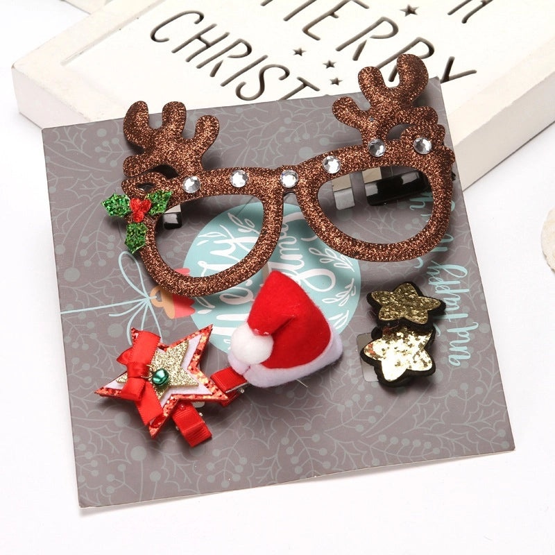 Festive Christmas Glasses Hairpin Accessories | Holiday Hair Accessories