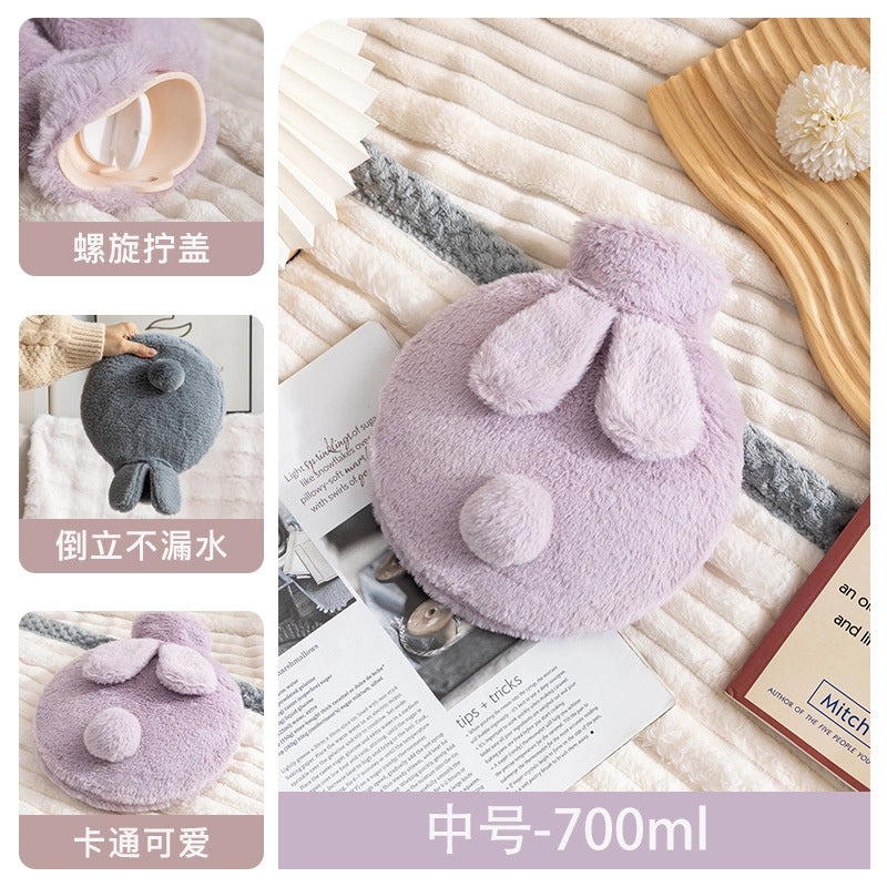 Cute Cartoon Rabbit Plush Hand Warmer with Removable Hot Water Bag | Home & Living Accessories