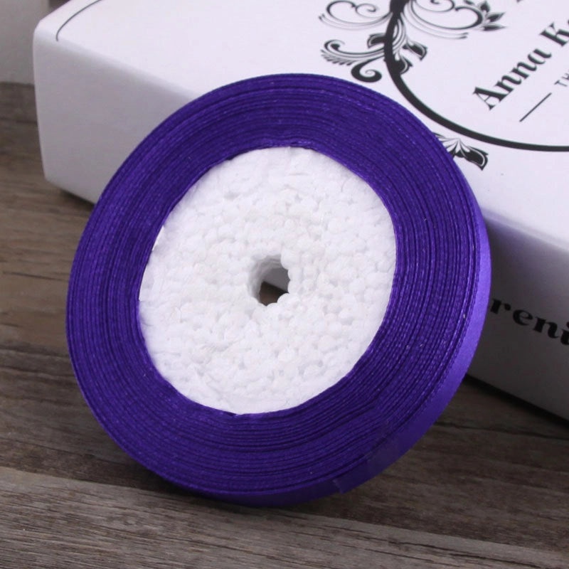 6mm Red Fabric Ribbon with Gold Edge for Hair Accessories and Packaging|Hair Accessories and Packaging Supplies