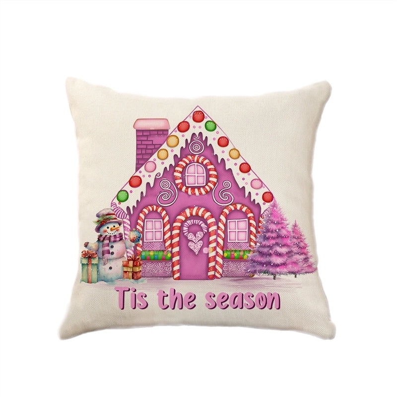 Christmas Holiday Letter Polyester Pillow Covers Couch Sofa Decoration|Home Decor Cushion Covers