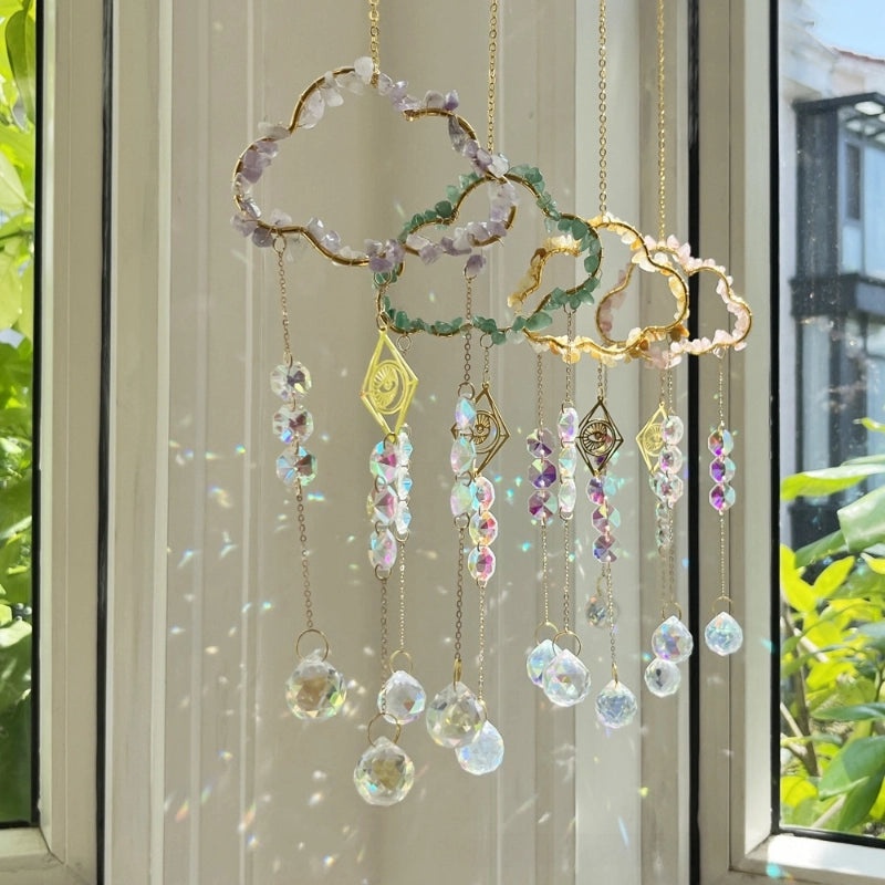 Custom Cloud Crystal Sun Catcher Wind Chimes for Party Decoration | Home Decor Accessories