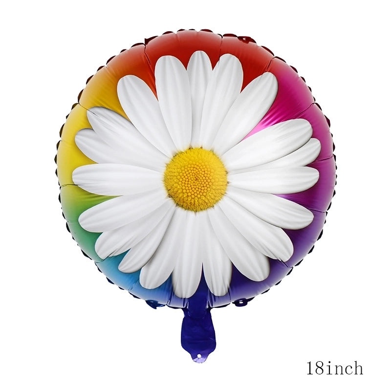 Birthday Rose and Daisy Flower Aluminum Foil Balloon for Party Decorations|Party Supplies Balloons