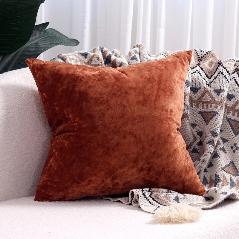 Simple Solid Color Polyester Pillow Covers|Home Decor & Bedding Accessories