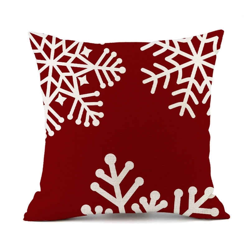 Christmas Snowflake Linen Pillow Covers for Couch Sofa Decor | Home & Living Pillows