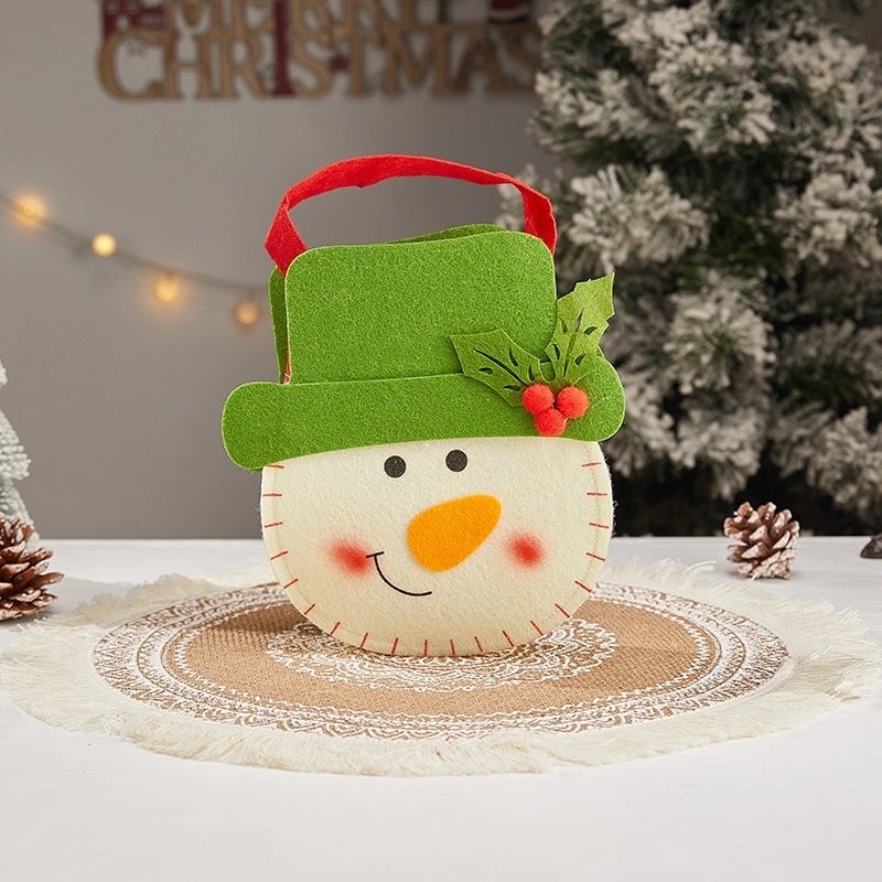 Christmas Cartoon Santa Snowman Gift Bags for Party Festival | Holiday Gift Bags