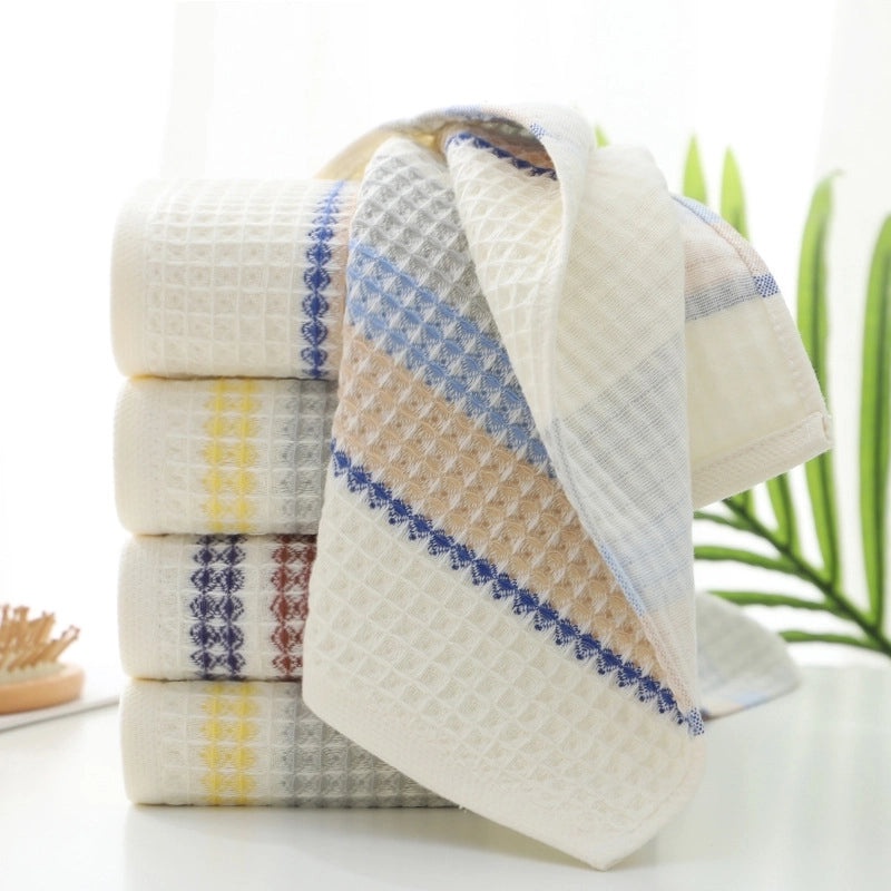 Soft Cotton Gauze Honeycomb Waffle Face Towel | Home & Daily Essentials