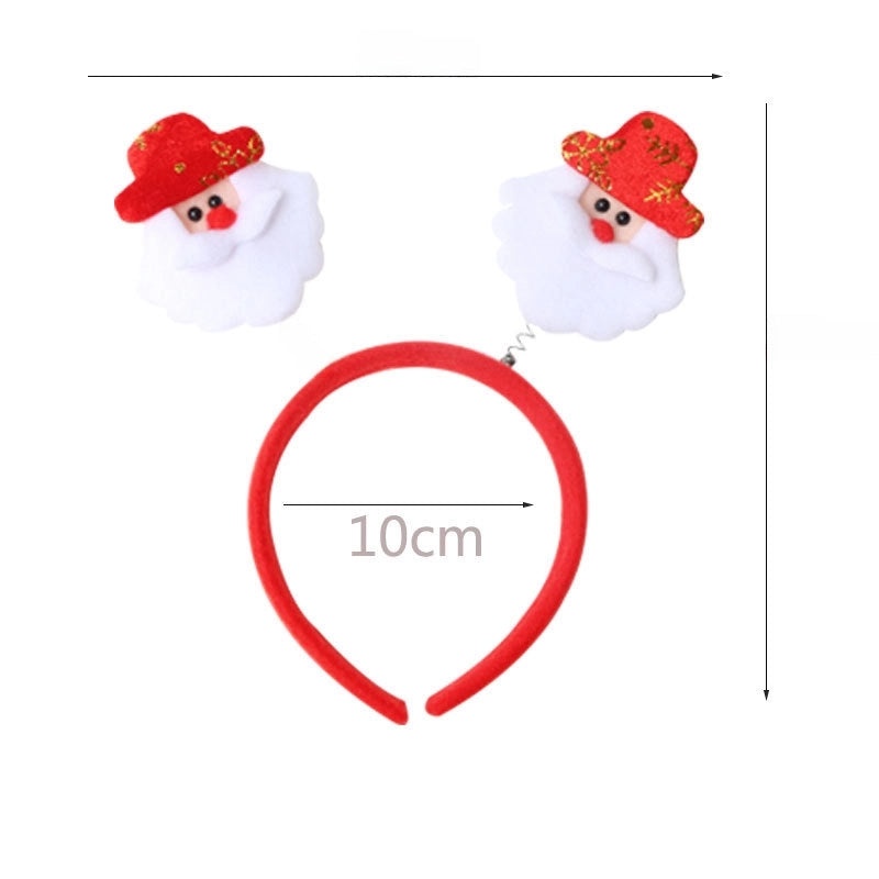 Festive Christmas Hairband with Santa Snowman and Reindeer Antlers for Kids Party Wear|Christmas Accessories
