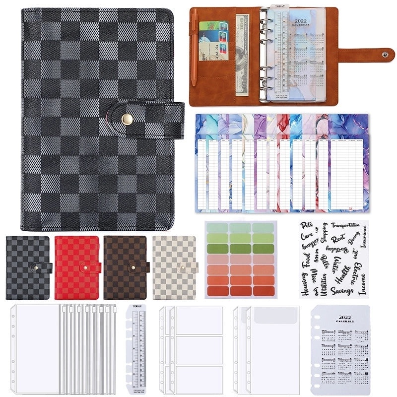 Solid Color PU Leather Spiral Notebook Set for School | Stationery & Office Supplies