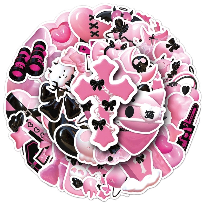 Adorable Heart-Shaped Bow Knot PVC Set | Accessories & Jewelry