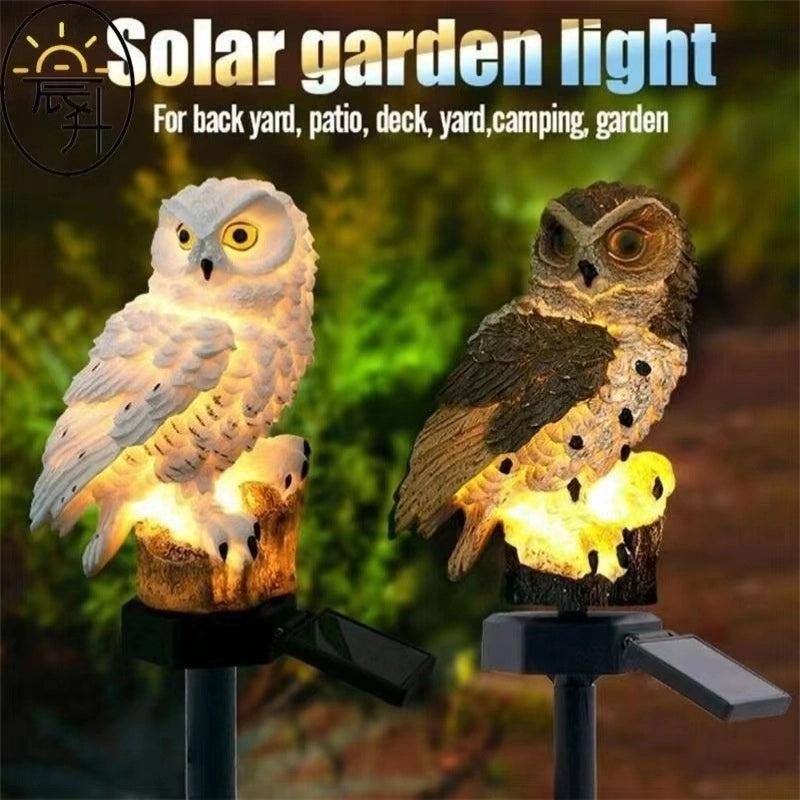 Whimsical Retro Owl Resin Outdoor Night Light|Outdoor Lighting & Garden Decor