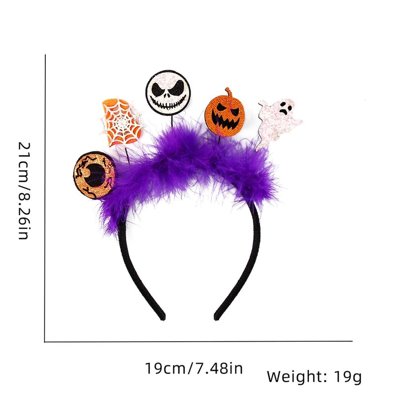 Halloween Pumpkin Cat Bat Feather Hairband for Masquerade Party Costume Props | Party Accessories