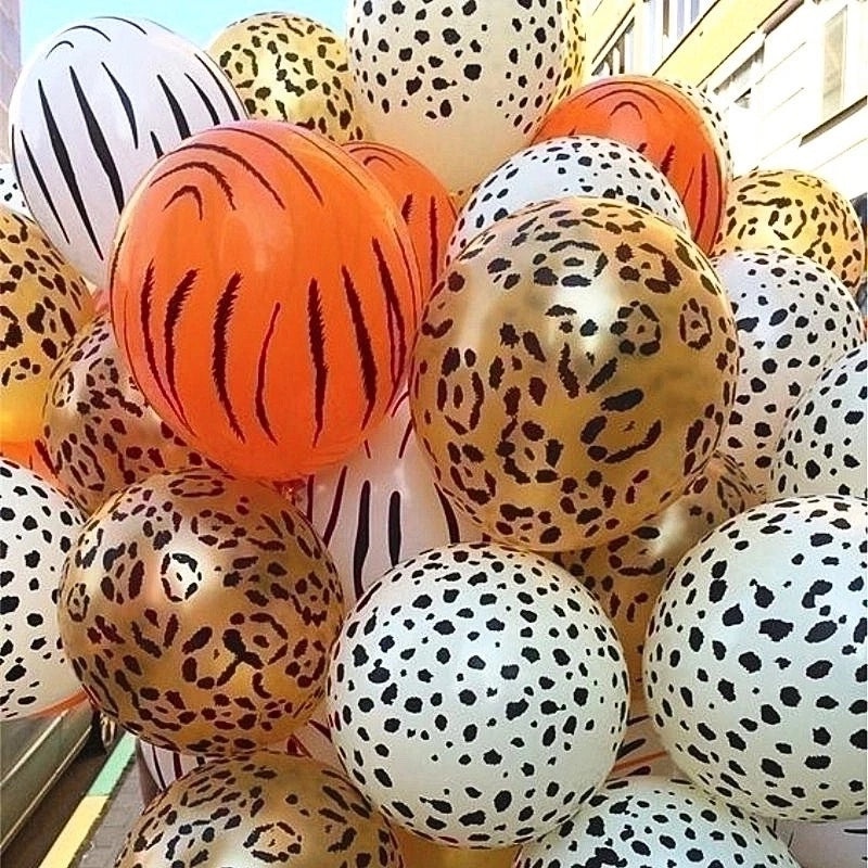 Cow Print and Cheetah Pattern Birthday Balloons | Party Decorations