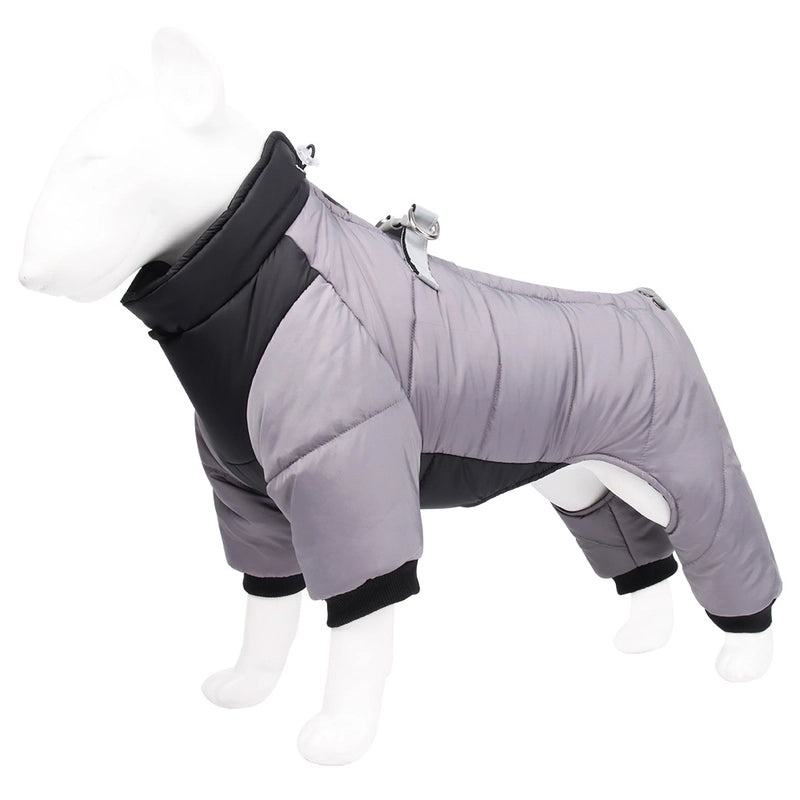 Warm Winter Solid Color Windproof Cotton Dog Jacket | Pet Apparel & Accessories