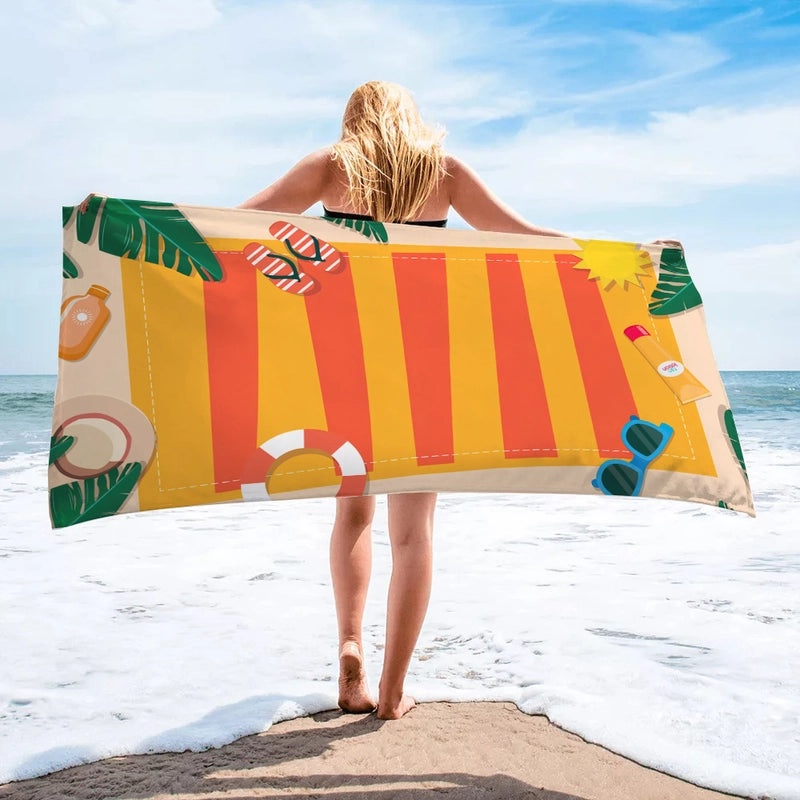 Custom Mermaid Tail Beach Towel Quick-Dry Absorbent Rectangular Round Bath Towel for Camping|Beach Towels