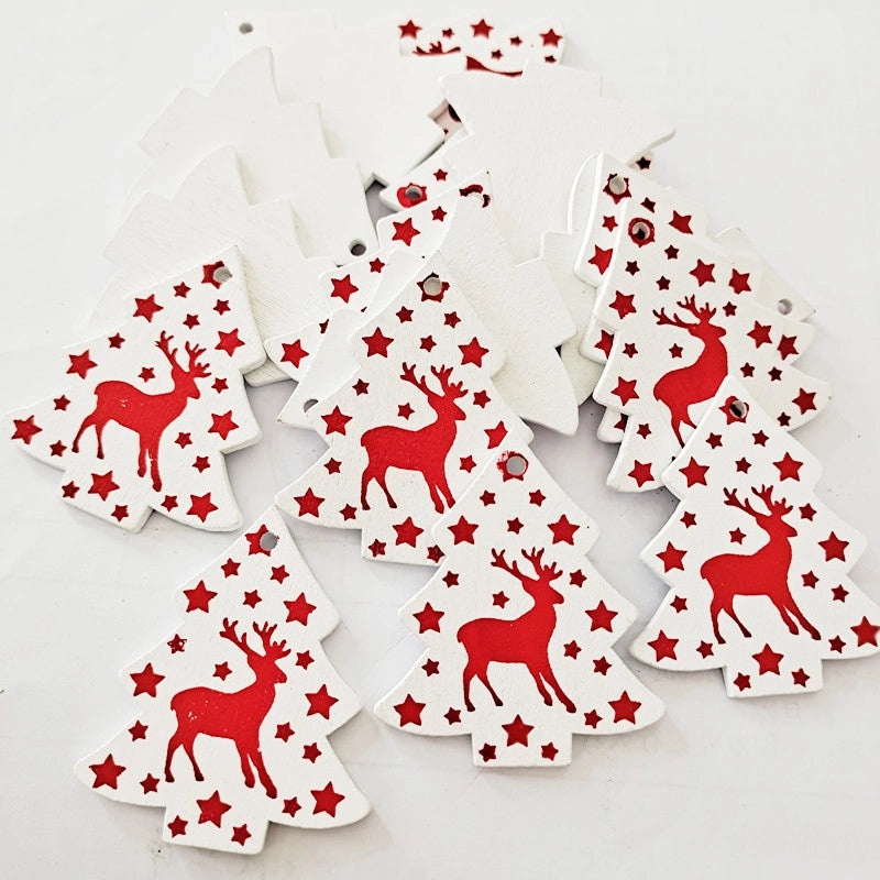 Creative Wooden Christmas Ornaments DIY Home Pendant Crafts Factory Direct | Home Decor & DIY Accessories