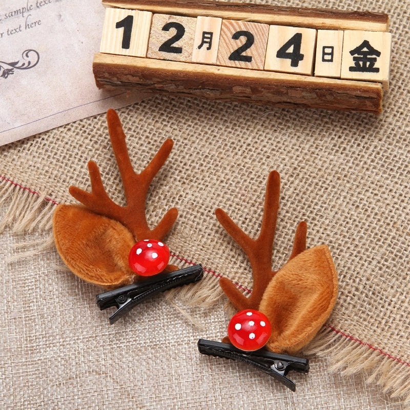 Christmas Cartoon Bow Knot Antlers Hairpin Korean Minimalist Festival Party Accessory|Hair Accessories