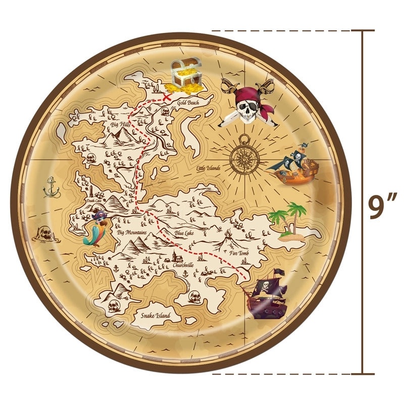 Personalized Birthday Map Party Tableware Set | Party Supplies