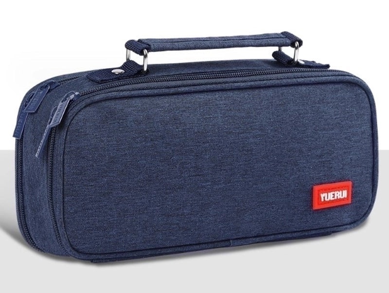 Simple Solid Color Oxford Fabric Pencil Case for School Use|Stationery & Office Supplies