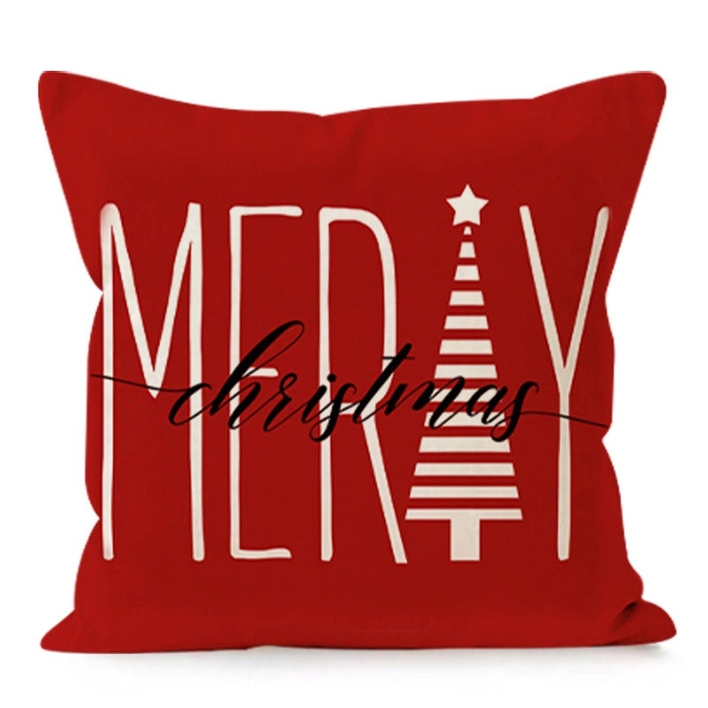 Christmas Nordic Modern Classic Letter Stripe Linen Pillow Covers for Couch Sofa Decor | Home Decor Pillows