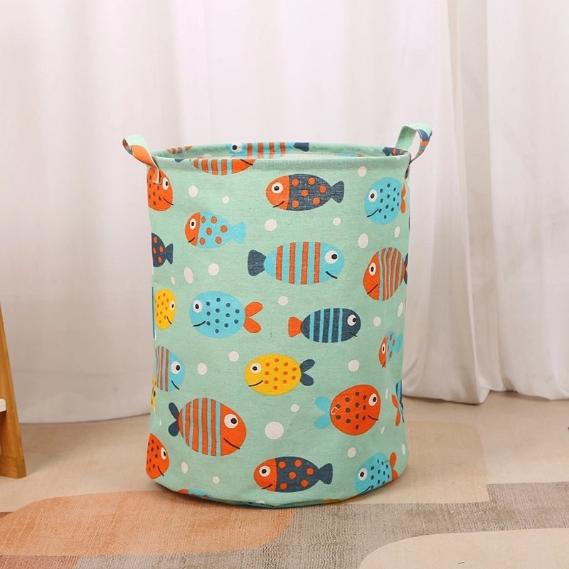 Vintage Dinosaur Cotton Linen Laundry Basket|Home Storage & Organization