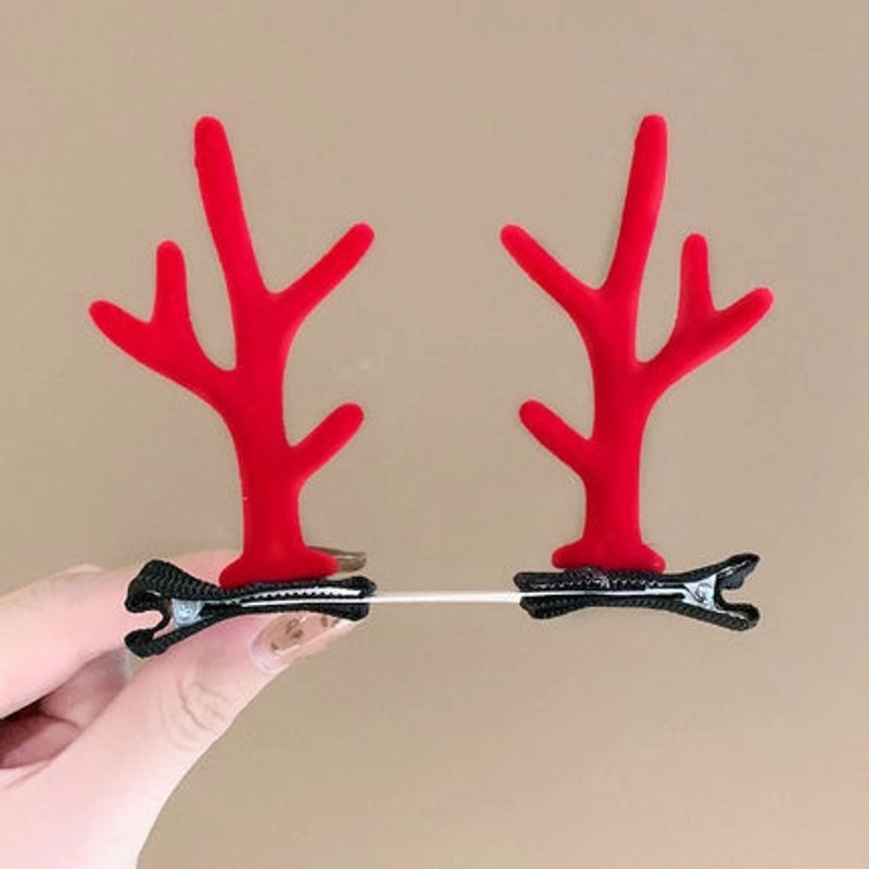 Festive Reindeer Antler Hair Clip for Daily Wear|Holiday Accessories