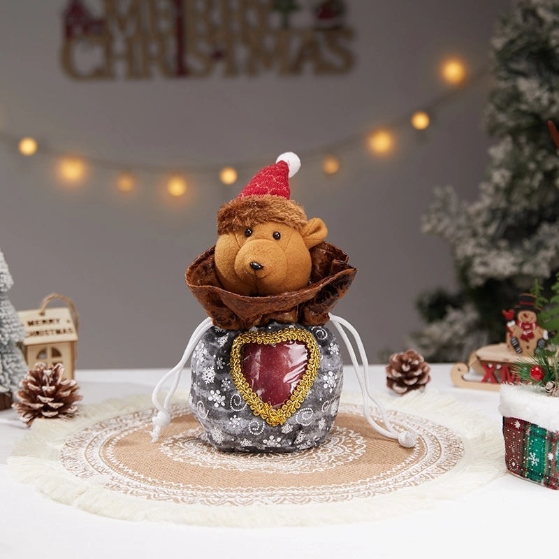 Christmas Cartoon Santa Snowman Gift Bags for Party Festival | Holiday Gift Bags